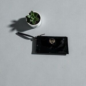 Elegant Black MK Wristlet Clutch